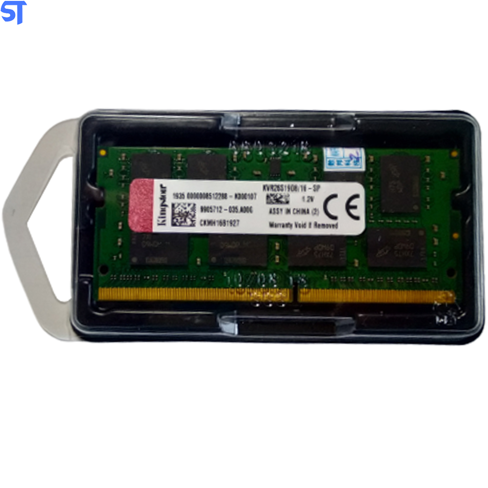 Memória Ram Notebook 16GB Kingston KVR26S19D8/16 2666Mhz DDR4 - Verde